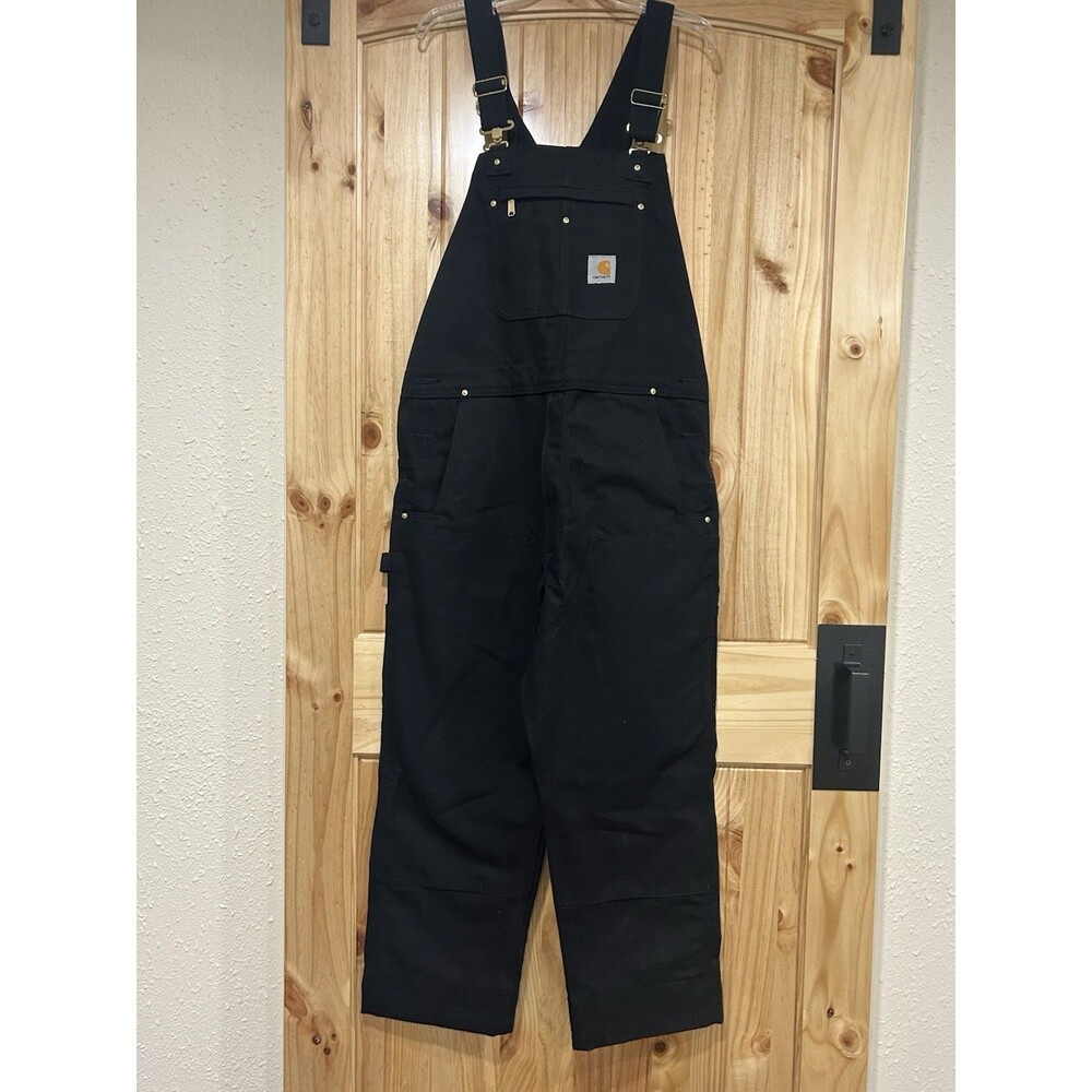 Carhartt Black Duck Bib  Work Overalls Men’s  Size 36 X 28 NWOT R01-M